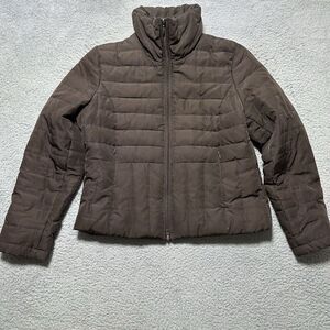 Kenneth Cole‎ Reaction Down Puffer Jacket Women's Size Large Brown Coat